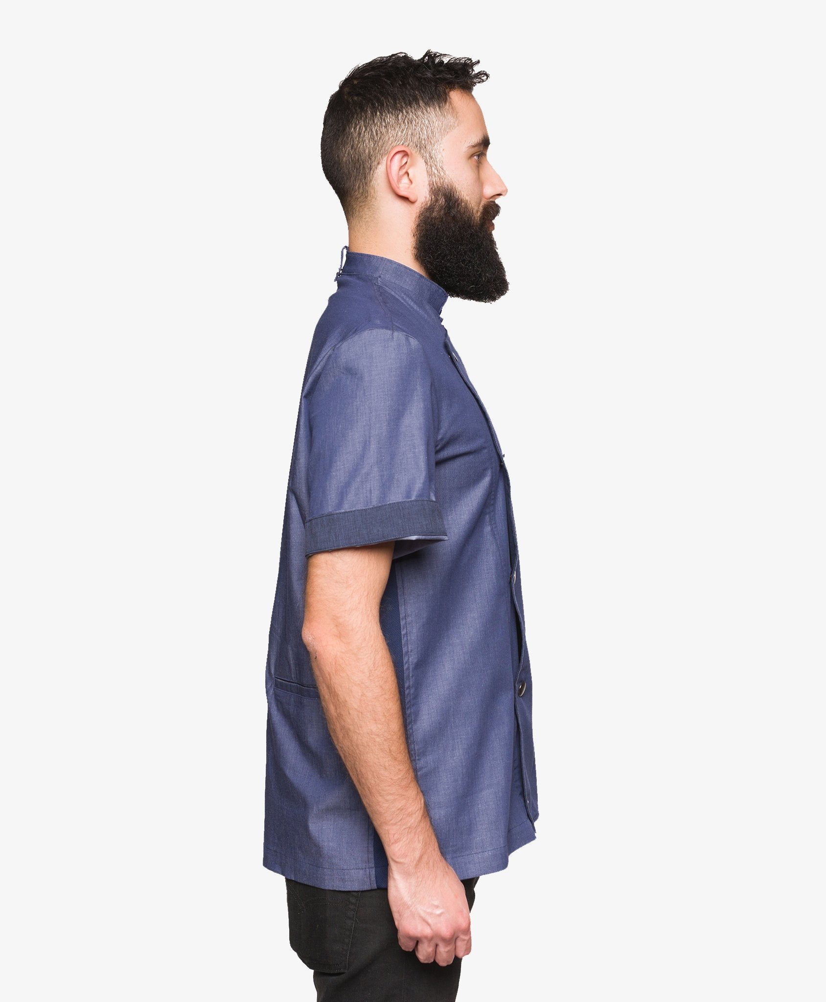 The Hipster Denim Chef Coat Crew Apparel